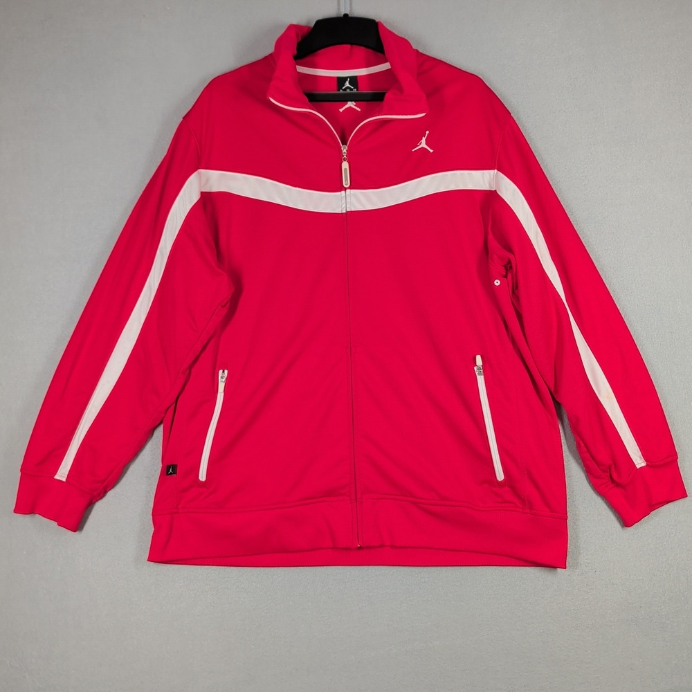 Jordan‎ Track Jacket Mens XL Red White Full Zip Athletic 509155-658